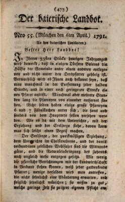 Der baierische Landbot Mittwoch 6. April 1791