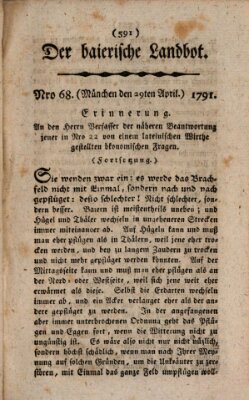 Der baierische Landbot Freitag 29. April 1791