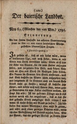 Der baierische Landbot Sonntag 1. Mai 1791