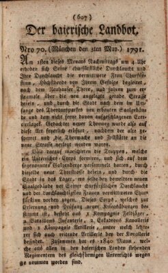 Der baierische Landbot Dienstag 3. Mai 1791