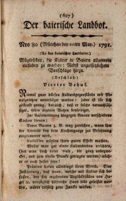 Der baierische Landbot Freitag 20. Mai 1791