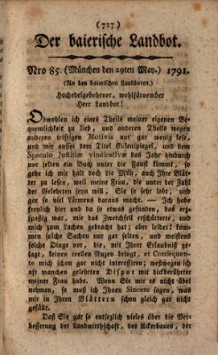 Der baierische Landbot Sonntag 29. Mai 1791