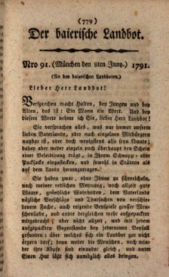 Der baierische Landbot Mittwoch 8. Juni 1791