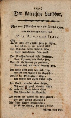 Der baierische Landbot Freitag 24. Juni 1791