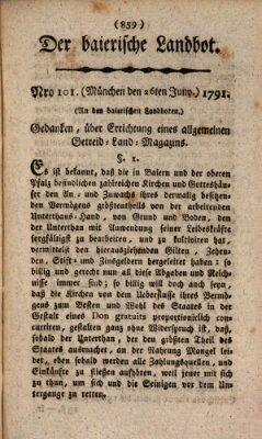 Der baierische Landbot Sonntag 26. Juni 1791