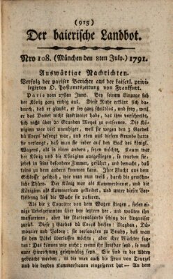 Der baierische Landbot Freitag 8. Juli 1791