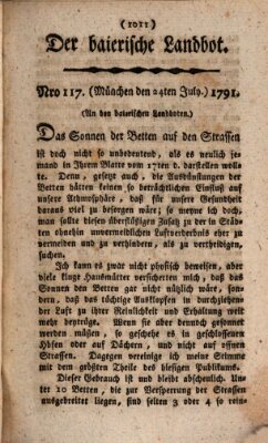 Der baierische Landbot Sonntag 24. Juli 1791