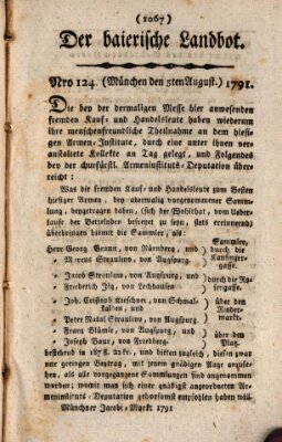 Der baierische Landbot Freitag 5. August 1791