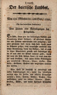 Der baierische Landbot Freitag 23. September 1791