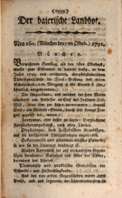 Der baierische Landbot Freitag 7. Oktober 1791