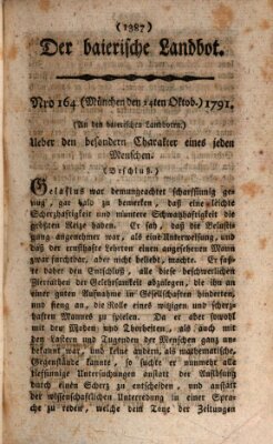 Der baierische Landbot Freitag 14. Oktober 1791