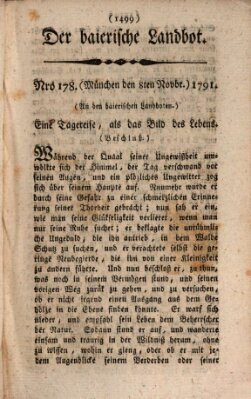 Der baierische Landbot Dienstag 8. November 1791