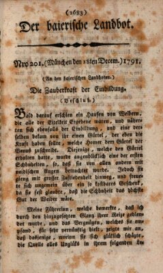 Der baierische Landbot Sonntag 18. Dezember 1791