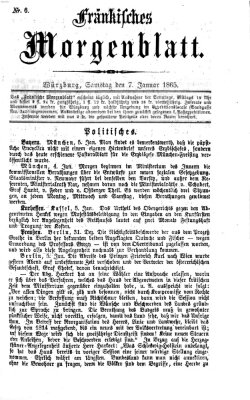 Fränkisches Morgenblatt Samstag 7. Januar 1865