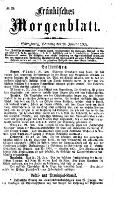 Fränkisches Morgenblatt Samstag 28. Januar 1865