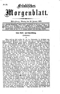 Fränkisches Morgenblatt Montag 30. Januar 1865