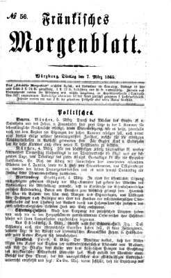 Fränkisches Morgenblatt Dienstag 7. März 1865