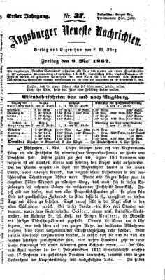 Augsburger neueste Nachrichten Freitag 9. Mai 1862