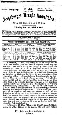 Augsburger neueste Nachrichten Dienstag 20. Mai 1862