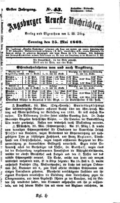 Augsburger neueste Nachrichten Sonntag 25. Mai 1862