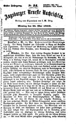 Augsburger neueste Nachrichten Montag 26. Mai 1862