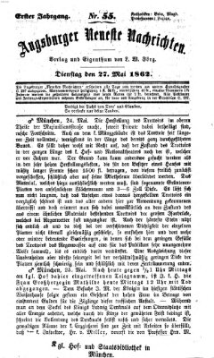 Augsburger neueste Nachrichten Dienstag 27. Mai 1862