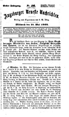 Augsburger neueste Nachrichten Mittwoch 28. Mai 1862