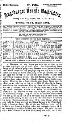 Augsburger neueste Nachrichten Sonntag 24. August 1862