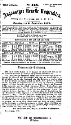 Augsburger neueste Nachrichten Samstag 6. September 1862