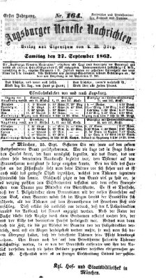 Augsburger neueste Nachrichten Samstag 27. September 1862