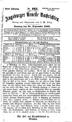 Augsburger neueste Nachrichten Sonntag 28. September 1862