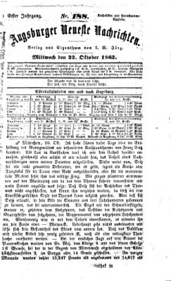 Augsburger neueste Nachrichten Mittwoch 22. Oktober 1862