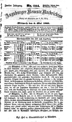 Augsburger neueste Nachrichten Mittwoch 6. Mai 1863