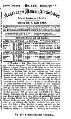 Augsburger neueste Nachrichten Freitag 8. Mai 1863