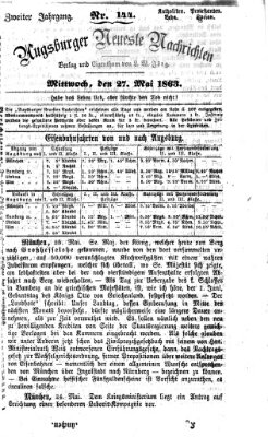 Augsburger neueste Nachrichten Mittwoch 27. Mai 1863