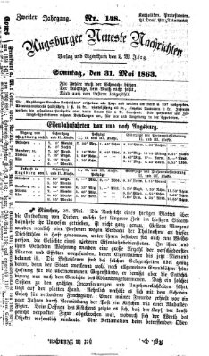 Augsburger neueste Nachrichten Sonntag 31. Mai 1863