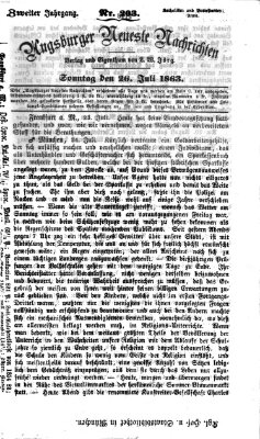 Augsburger neueste Nachrichten Sonntag 26. Juli 1863