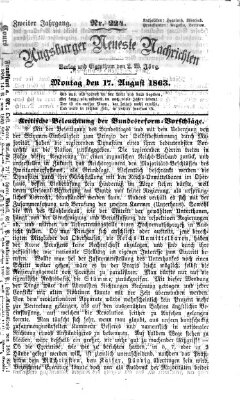 Augsburger neueste Nachrichten Montag 17. August 1863