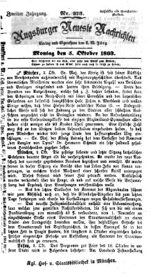 Augsburger neueste Nachrichten Montag 5. Oktober 1863