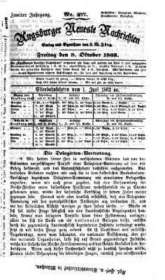 Augsburger neueste Nachrichten Freitag 9. Oktober 1863