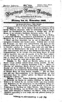 Augsburger neueste Nachrichten Montag 16. November 1863