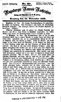 Augsburger neueste Nachrichten Samstag 28. November 1863