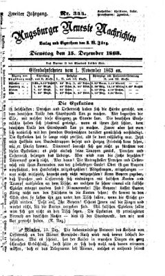 Augsburger neueste Nachrichten Dienstag 15. Dezember 1863