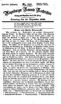 Augsburger neueste Nachrichten Samstag 19. Dezember 1863