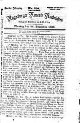 Augsburger neueste Nachrichten Montag 28. Dezember 1863