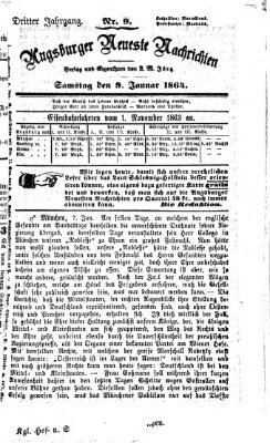 Augsburger neueste Nachrichten Samstag 9. Januar 1864