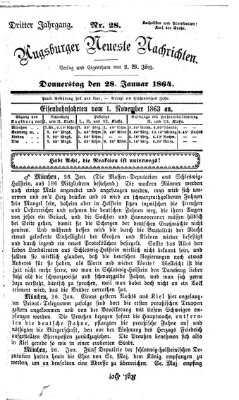 Augsburger neueste Nachrichten Donnerstag 28. Januar 1864