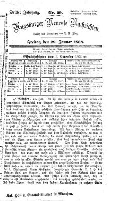 Augsburger neueste Nachrichten Freitag 29. Januar 1864