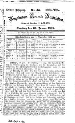 Augsburger neueste Nachrichten Samstag 30. Januar 1864