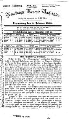 Augsburger neueste Nachrichten Donnerstag 4. Februar 1864